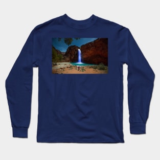 Havasu Falls light painting at night Long Sleeve T-Shirt